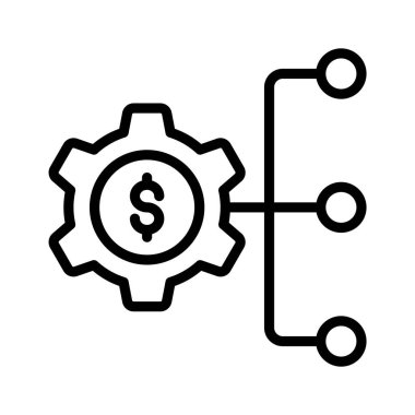 Para Çeşitlendirme simgesi beyaz arkaplanda izole edildi