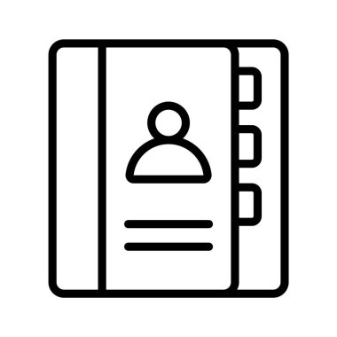 Telefon rehberi, kişi defteri simgesi modayı takip eder, adres defteri vektörü