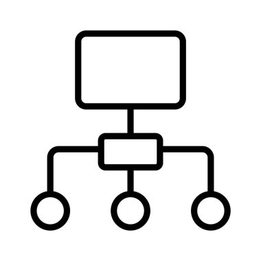 Hiyerarşi simgesi tasarımı, akış şeması vektörü, iş akışı simgesi