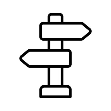 Yönlendirme tahtasının modern biçimdeki düz vektör tasarımı, bir kılavuz ileti simgesi