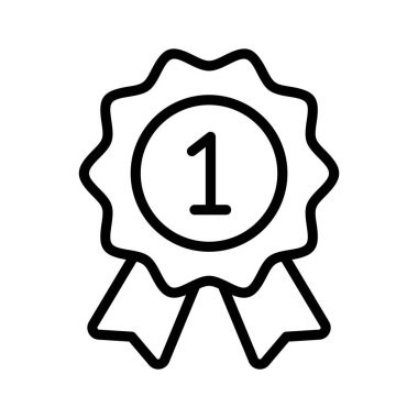 Yıldız rozetinin düz vektörü, düzenlenebilir tarzda modern kalite rozet simgesi