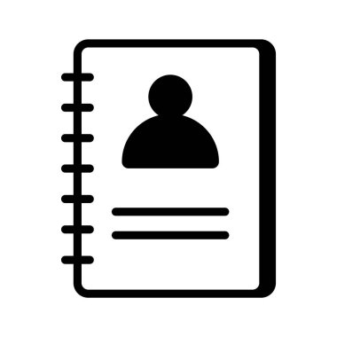 Telefon rehberi, kişi defteri simgesi modayı takip eder, adres defteri vektörü