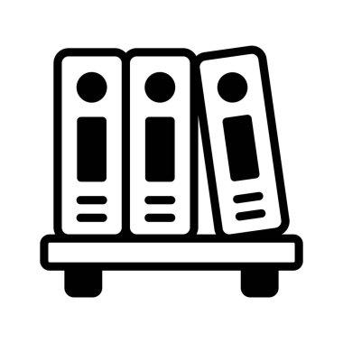 Dosyaların modern tarzda bir vektörü, klasörlerin modaya uygun simgesi