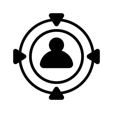 İyi tasarlanmış bir hedef kitle simgesi, modern tarzda, premium kullanıma hazır