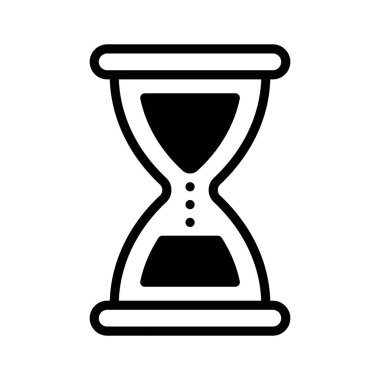 Eski zaman diliminin taşıyıcısı, modern tarzda kum saatinin simgesi