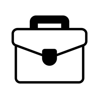 İş portföyü vektör tasarımı, düzenlenebilir tarzda inanılmaz bir iş çantası simgesi