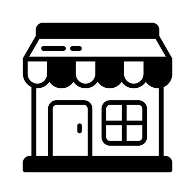 Ticari bir bina, modern tarzda eşsiz bir dükkan ikonu.