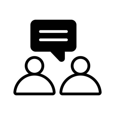 Tartışma, konuşma, iletişim vektörü tasarımı