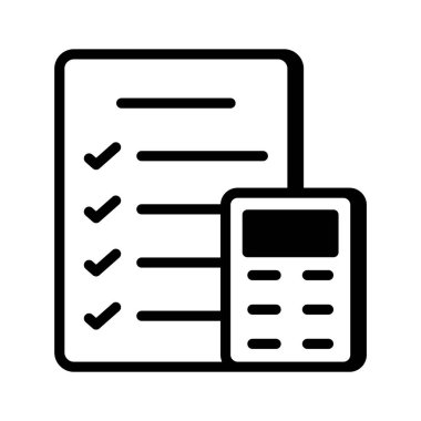 Modern tarzda mali plan simgesi, iş muhasebe vektörü