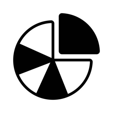 Bölümsel pasta grafiğini gösteren modern bir bilgi grafiği, pasta grafiğinin düzenlenebilir bir vektörü