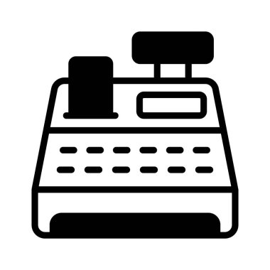 Ödeme sayaç makinesi, modern tasarım tarzında kasa simgesi