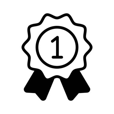 Yıldız rozetinin düz vektörü, düzenlenebilir tarzda modern kalite rozet simgesi