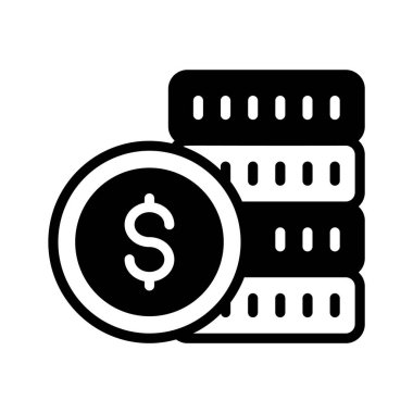 Bu özenle tasarlanmış para ikonunu, dolar para yığını vektörünü kontrol et