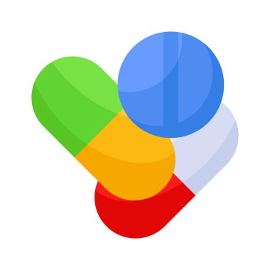 Haplar ve kapsüller, ilaçların konsept ikonu, eczane vektör tasarımı