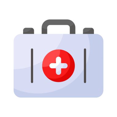 İlk yardım çantasının bu inanılmaz simgesini indir, tıbbi kutu vektör tasarımı