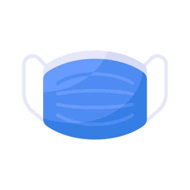 Modern tarzda tıbbi yüz maskesi, kabarık koruma maskesi.