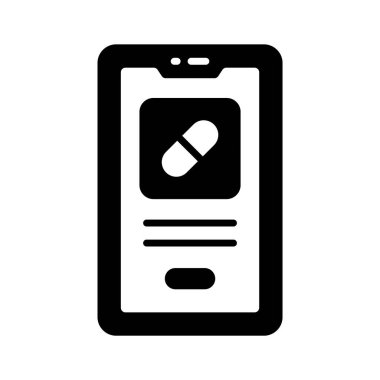 Çevrimiçi ilaç, çevrimiçi ilaçların bilgisayar ekranı konsept simgesi içindeki kapsül