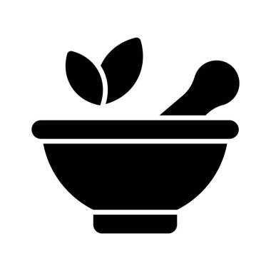 Bitkisel ilaç konsepti ile havan ve tokmak