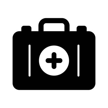 İlk yardım çantasının bu inanılmaz simgesini indir, tıbbi kutu vektör tasarımı