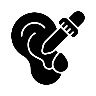 Kulak damlası, kulak damlası, kulak iltihabı önleme, vektör kullanmaya hazır.