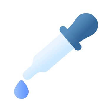 Düşürücünün, pipet damlatıcısının, ilaç damlası vektörünün yaratıcı simgesi