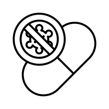 Antibiyotik ilaç vektör tasarımı web sitelerinde ve mobil uygulamalarda kullanıma hazır