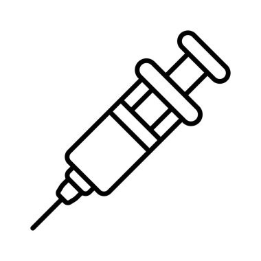 Modern tarzda, kullanmaya ve indirmeye hazır inanılmaz bir enjeksiyon ikonu