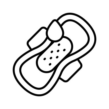 Moda tarzında inanılmaz bir hijyenik ped ikonu.