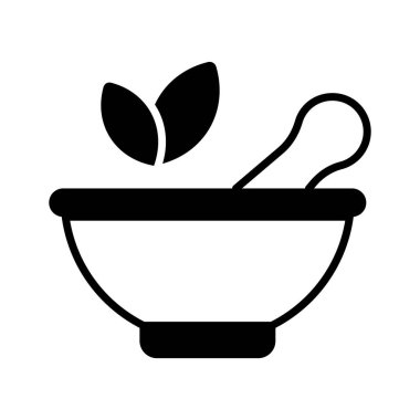 Bitkisel ilaç konsepti ile havan ve tokmak