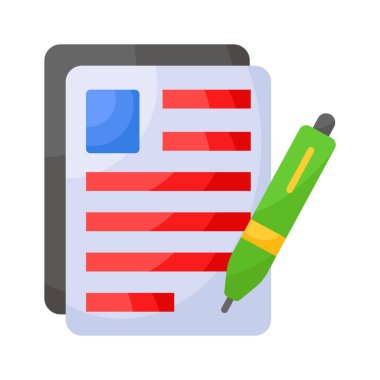 Yaratıcı olarak hazırlanmış sayfalar simgesi tipik olarak yazma, yazdırma veya belgeleme amaçları için kullanılır