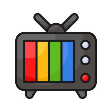 Bir ekran veya anten tarafından sunulan televizyon ya da yayın hizmetleri uygulamasını gösteren bir TV uygulama simgesi, video içeriğine erişimi gösterir