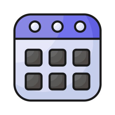 Planlama için zamanlama, olaylar ve zaman yönetimini gösteren bir takvim simgesi.