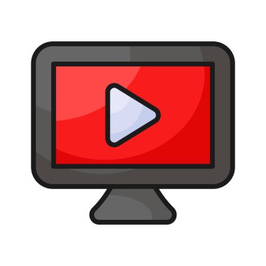 Televizyon veya yayın hizmetleri uygulamasını simgeleyen bir TV uygulaması, ekran tarafından sunulan, video içeriğine erişimi gösteren