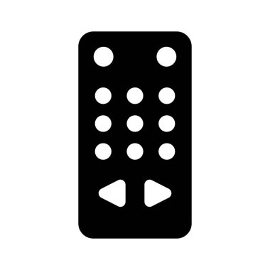 Elektronik aygıtları çalıştırmak ve yönetmek için kullanılan kablosuz bir araç olan iyi tasarlanmış uzak simge.