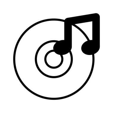 Müzik içeriğini çalmak, düzenlemek ve yayınlamak için kullanılan dijital uygulamayı gösteren bir müzik uygulaması simgesi