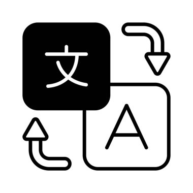 Dil çeviricisi, vektör tasarımı için hazır