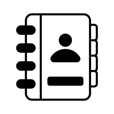 Kişi kitabının görsel olarak çekici simgesi, kullanmaya ve indirmeye hazır