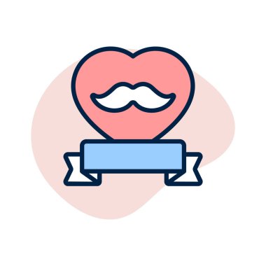 Babalar Günü simge tasarımı beyaz arkaplanda izole