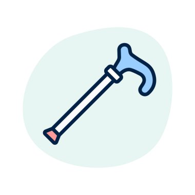 Bu güzel baston ikonunu düzenlenebilir şekilde tut