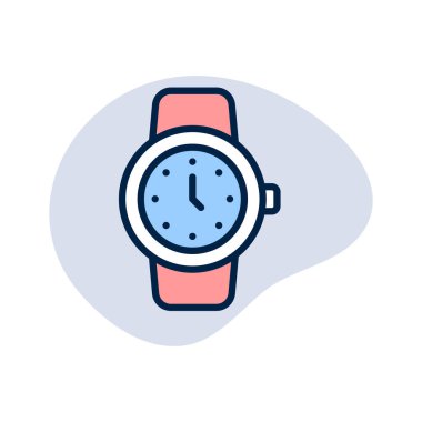 Modern tarzda kol saatinin görsel olarak mükemmel simgesi