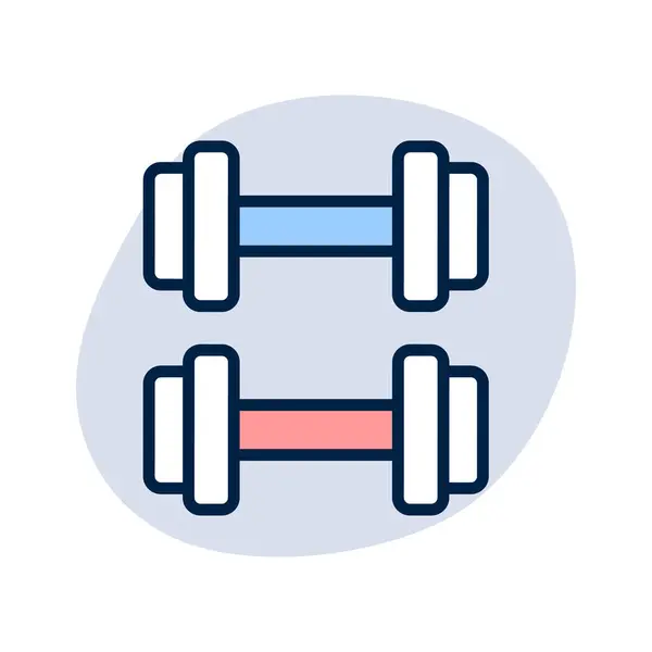 stock vector Modern icon of dumbbells, weightlifting tool vector