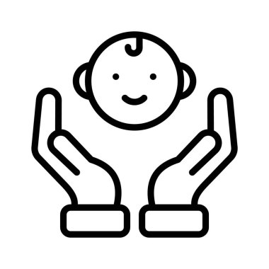 Bebek bakım vektörünün konsept simgesini gösteren bebek