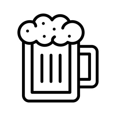 Alkol içeceği, bira kupası vektör tasarımı