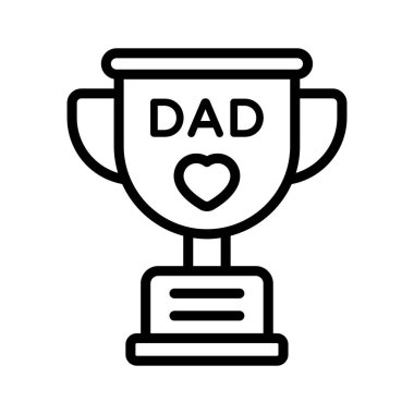 Düzenlenebilir tasarım tarzında kupanın görsel olarak mükemmel simgesi