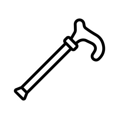 Bu güzel baston ikonunu düzenlenebilir şekilde tut