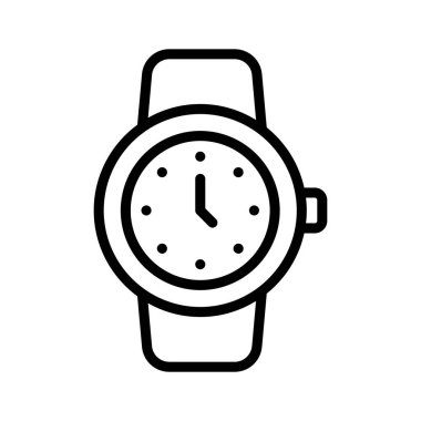 Modern tarzda kol saatinin görsel olarak mükemmel simgesi