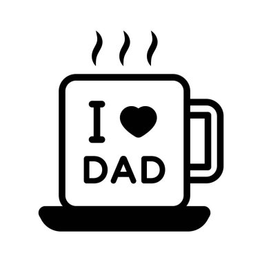 Baba simgesi tasarımına bayılıyorum, baba günü vektörü, özel kullanıma hazır.