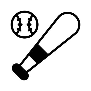 Beyzbolun yarasa konseptini simgeleyen bir top ikonu