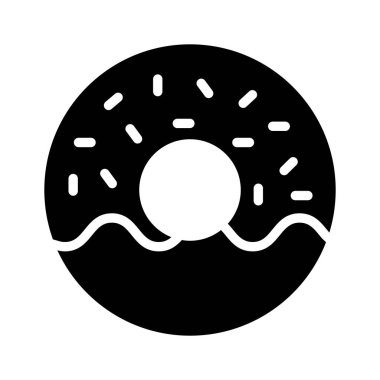 Özenle hazırlanmış bu çörek ikonuna bir bakın, özelleştirilebilir vektör.