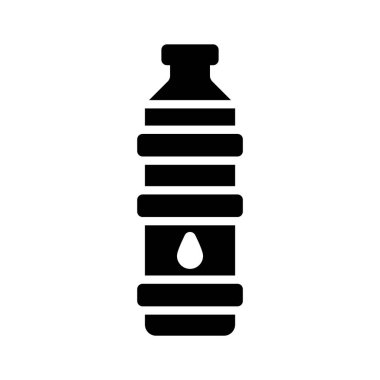 İçme suyunu taşımak ve dağıtmak için taşınabilir bir kabı temsil eden bir su şişesi ikonu..